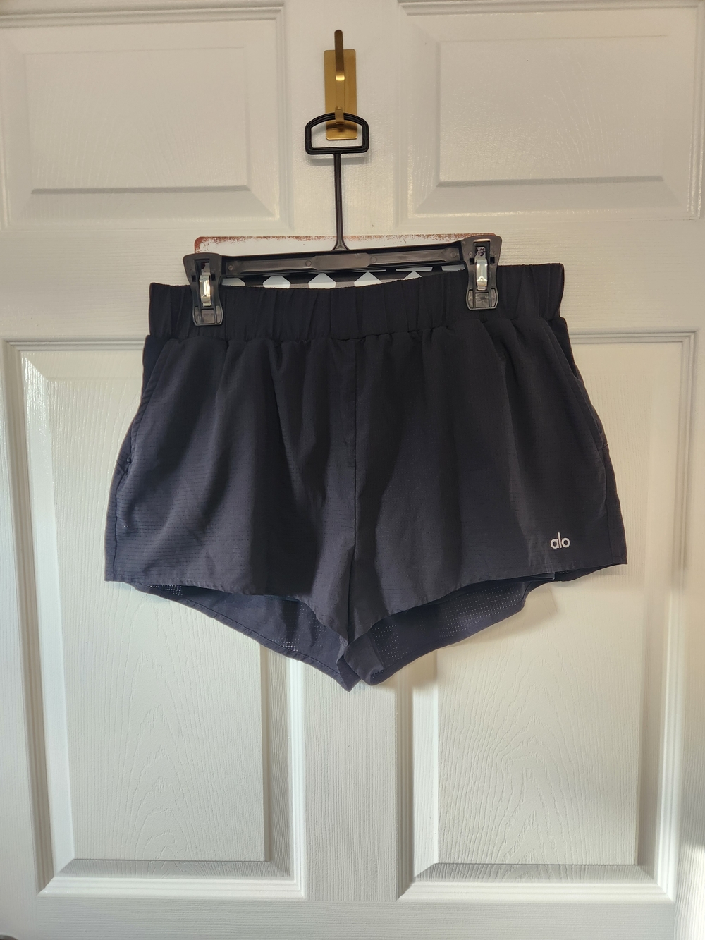 Alo Women's Black Athletic Runner Shorts